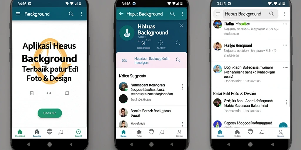 Antarmuka aplikasi 3446 yang memudahkan penghapusan background.