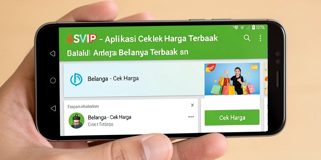 Tampilan antarmuka aplikasi 6SVIP saat membandingkan harga produk.