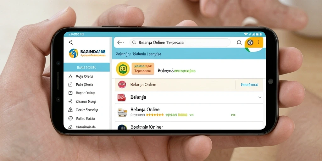 Antarmuka modern dan fungsional dari aplikasi Belanja Online BAGINDA168.