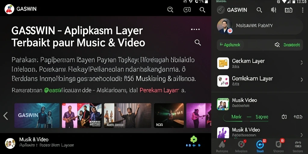 Antarmuka GASWIN yang intuitif untuk perekaman layar.