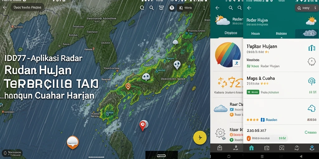 Tampilan antarmuka Radar Hujan IDR77 yang informatif dan real-time.