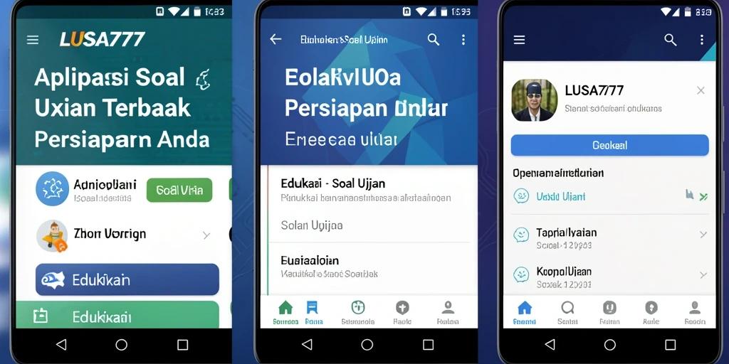 Tampilan antarmuka aplikasi LUSA777 yang menarik dan mudah digunakan.