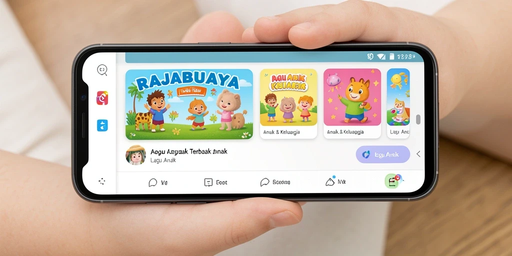 Antarmuka RAJABUAYA yang ceria dan penuh warna.