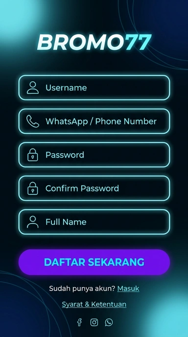 Cara Registrasi Akun Baru bromo77 untuk Android