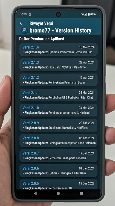Riwayat Versi bromo77 untuk Pengguna Android Indonesia